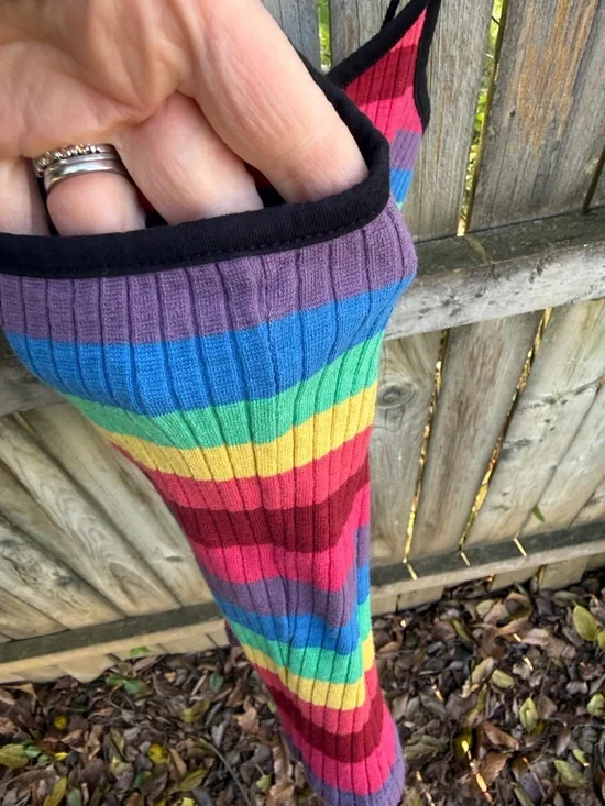 Topshop Rainbow Stripe Camisole Top RED MULTI, Size 8 US (fits like 6-8) - Picture 6 of 12